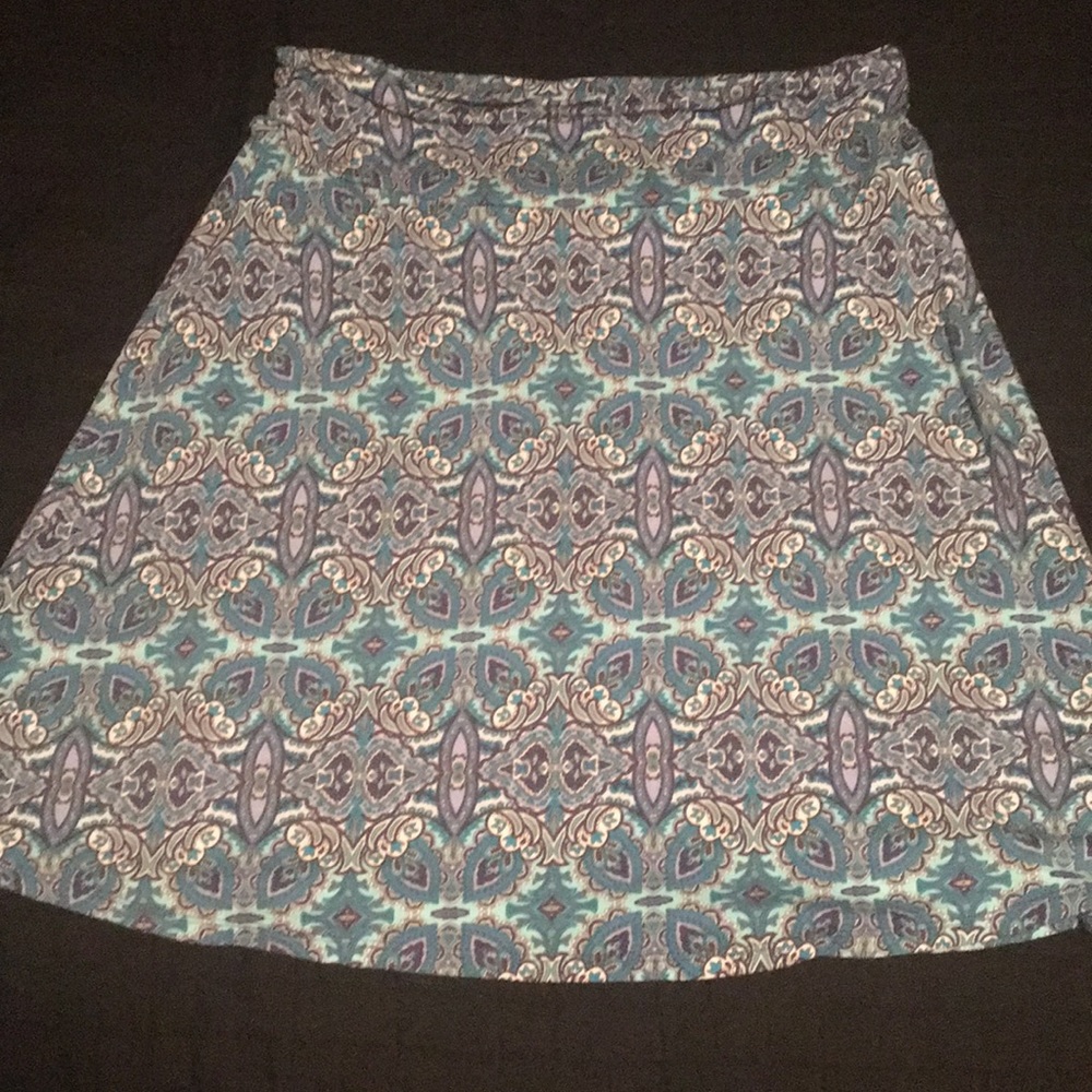 Blue print skirt